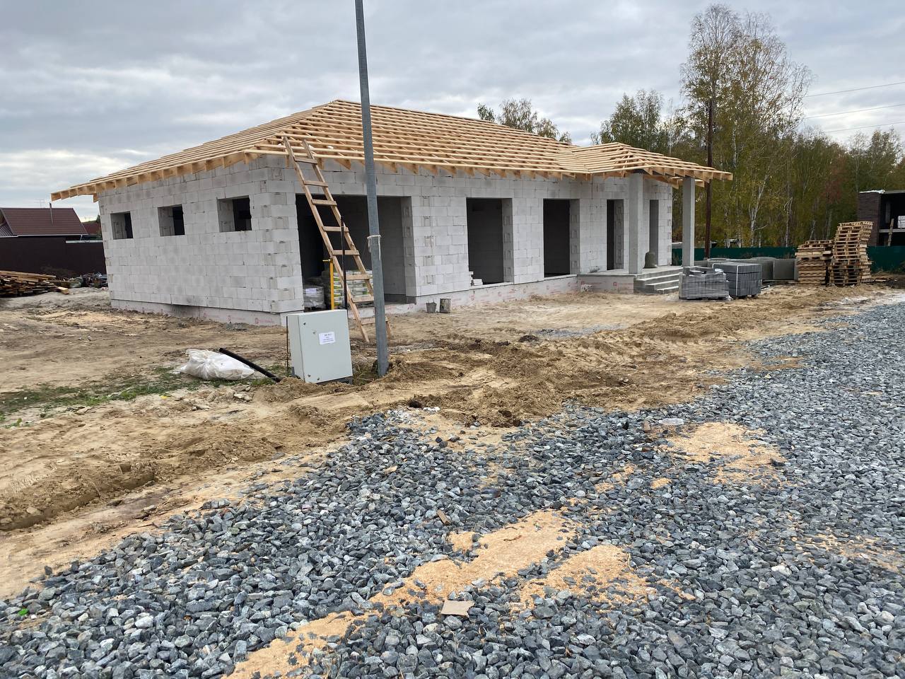 Дом из газобетона с гаражом